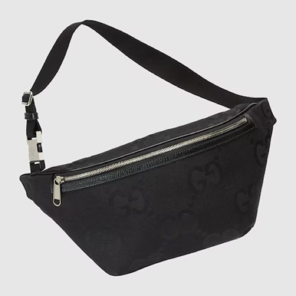 New authentic Gucci Jumbo GG belt crossbody bag in GG canvas with leather trim - Picture 5 of 16